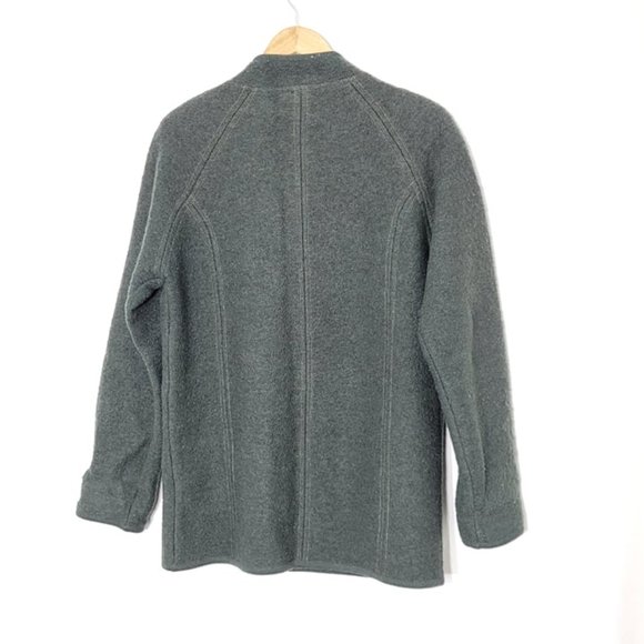 Haggar Vintage Forest Green 100% Wool Long Sleeve Button-Down Jacket Size Small - Picture 2 of 11